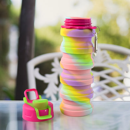 Colorful Collapsible Silicone Water Bottle (1 Pc)