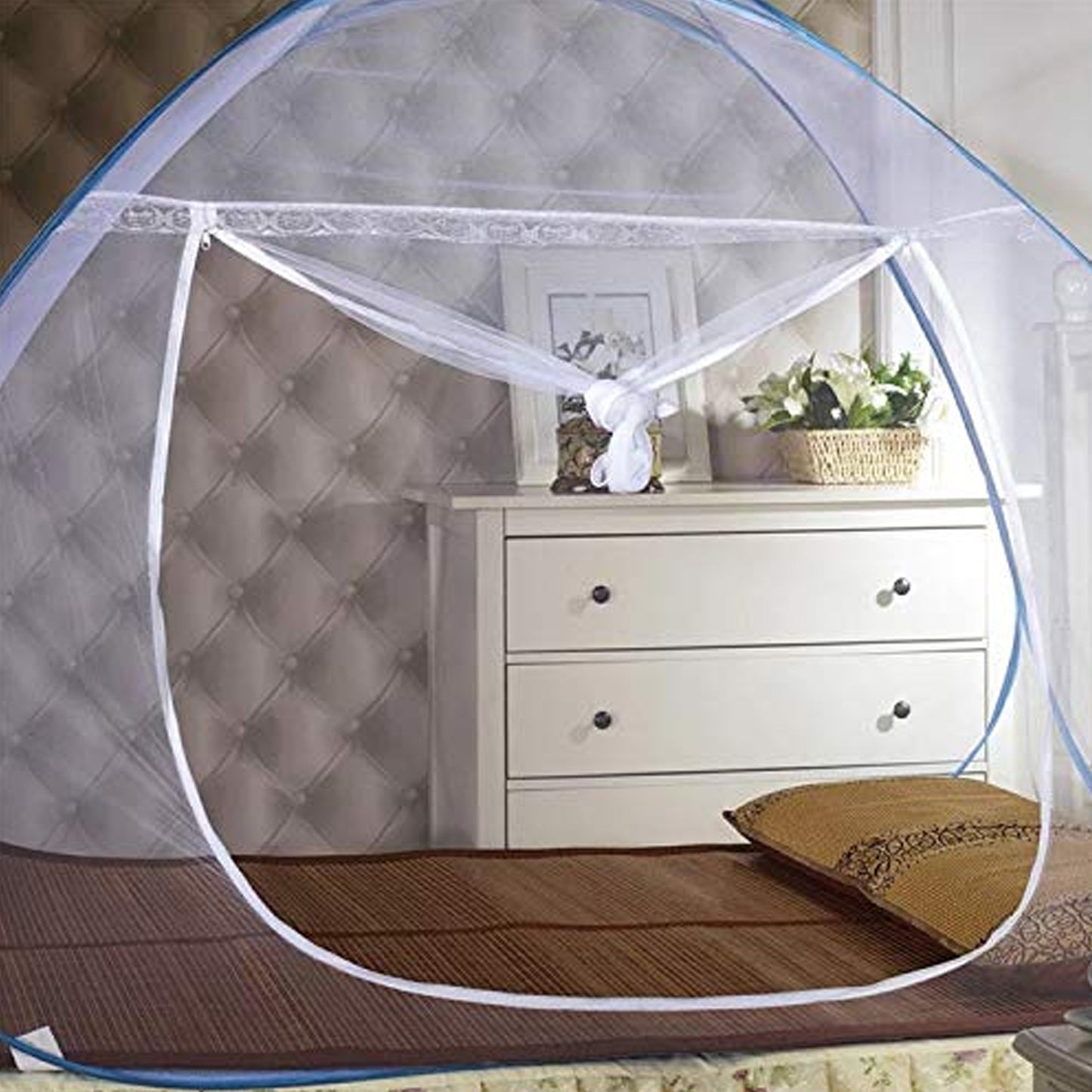 Premium Polyester Foldable Mosquito Net Tent (100 Cm Long  1 Pc)