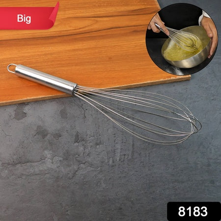Large Stainless Steel Balloon Whisk  Heavy-duty Kitchen Tool (30cm  1 Pc)