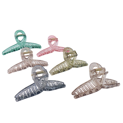 Hair Clutcher Clips (Mix Design Multicolor  12 Pc)