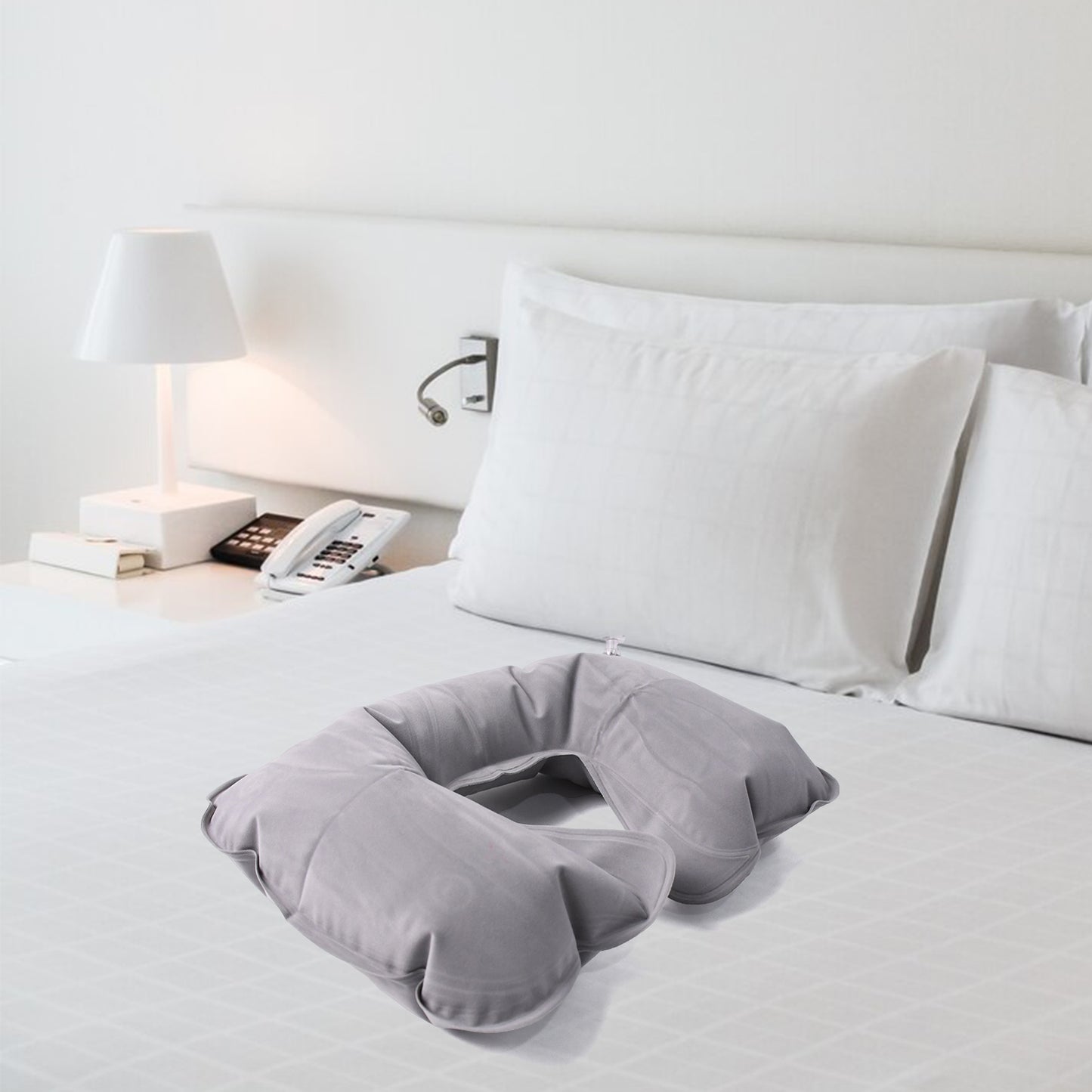 8540 Inflatable  Foldable Pillow U Shape Air Cushion Travel Pillow Travel Business Trip Neck Pillow For Long Trips Ideal For Men  Women Portable And Perfect For Backpacking Car Camping And Even Airplane Travel