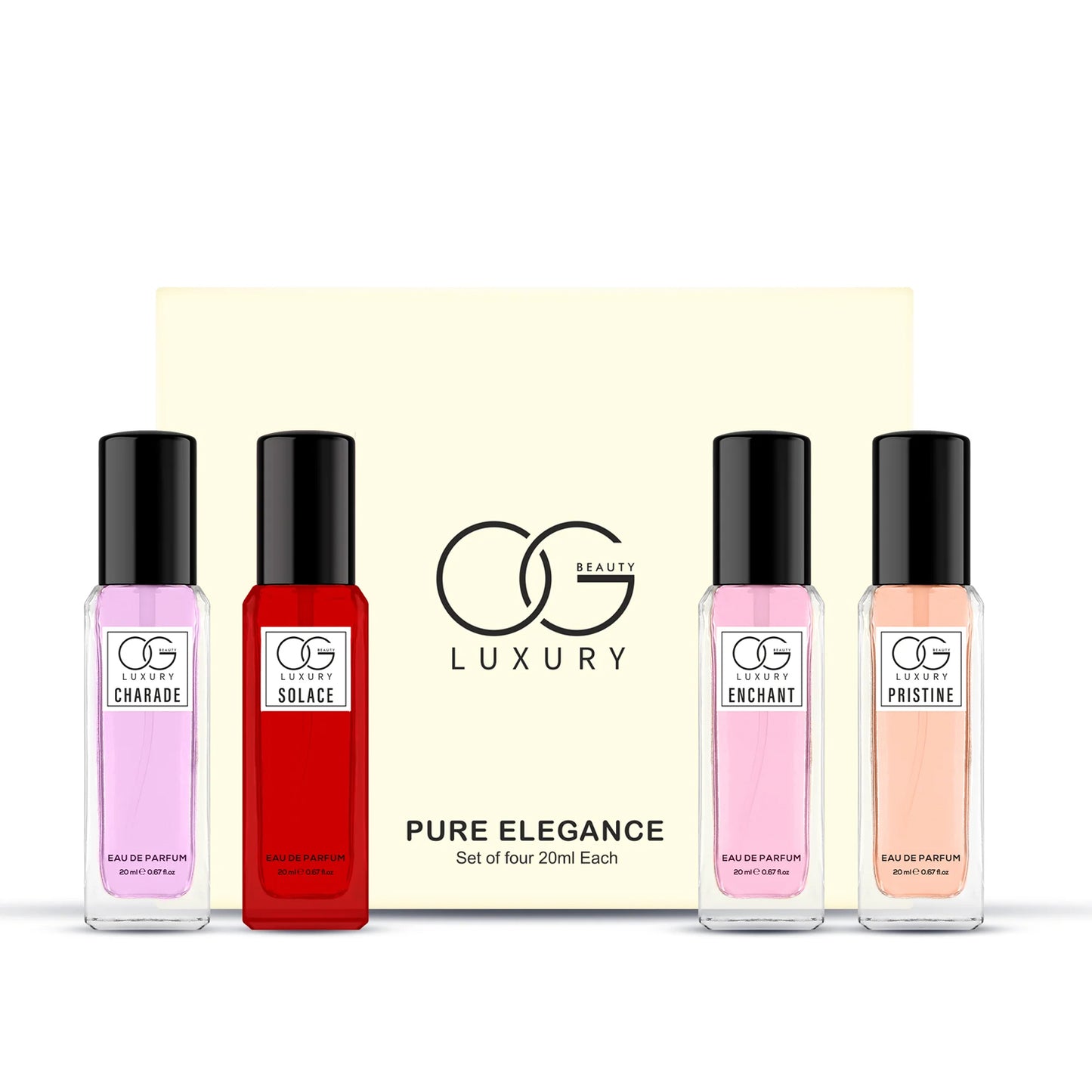 Og Beauty Luxury Pure Elegance Eau De Parfum Gift - (4 Pc  Set  20 Ml)