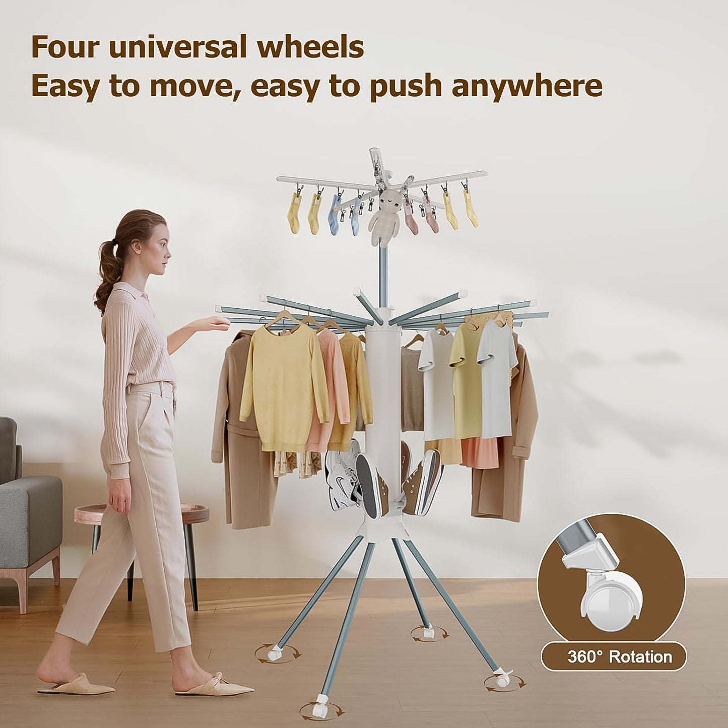 Multi-layer Foldable Clothes Drying Rack Set