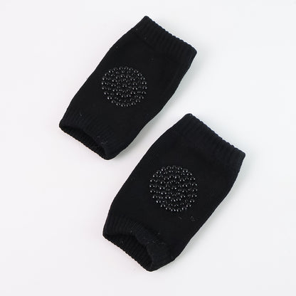 Black Toddler Wool Knit Leg Warmer (Knee Guard)