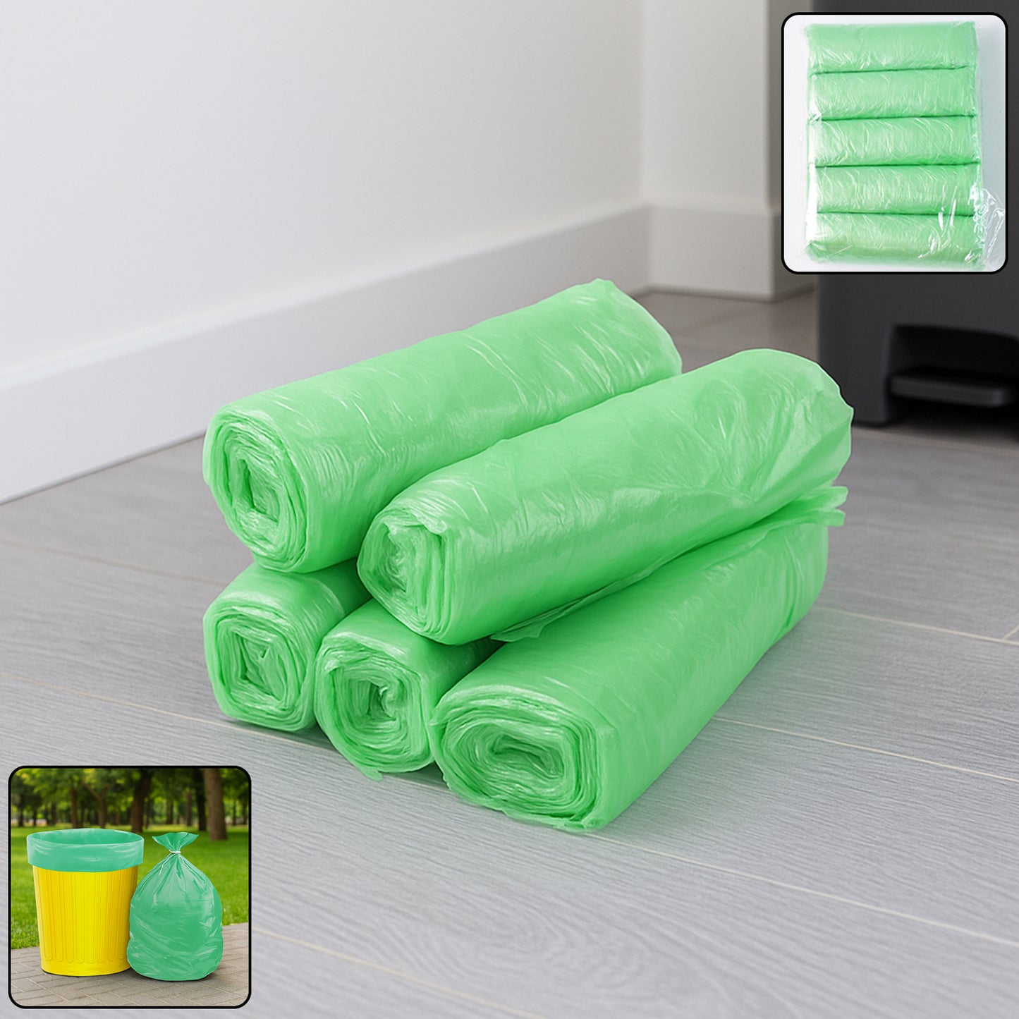 Multipurpose Strong Garbage Bags Roll (45x50cm  5 Pc)