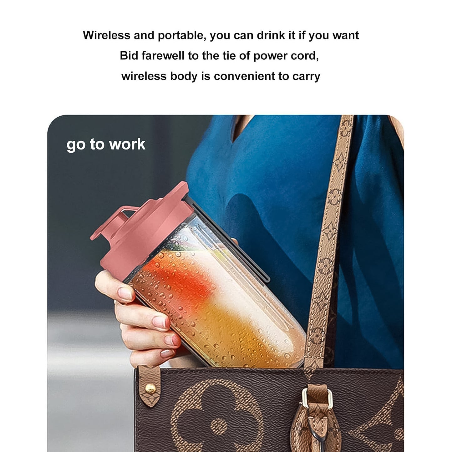 Portable Small Juicer Blender With Water Bottle  Cup (2 Pc Set)