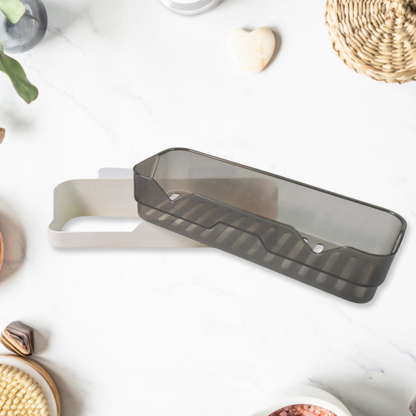 Wall Mounted Adhesive Bathroom Shower Caddy  Shelf  Plastic (1 Pc)