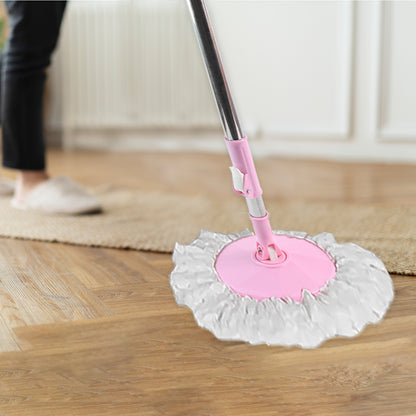 0842 Home Cleaning - Stainless Steel 360 Degree Rotating Pole Microfiber Mop Rod Stick
