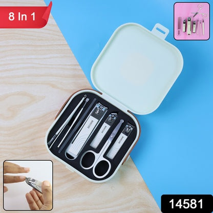 8 In 1 Premium Manicure  Pedicure Grooming Kit - (Set)