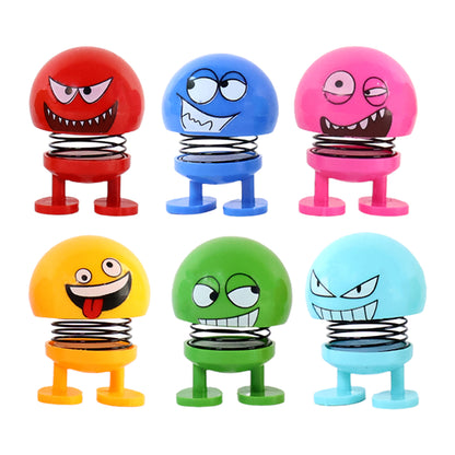 Spring Emoji Bobble Head Dolls - (6 Pc Set)